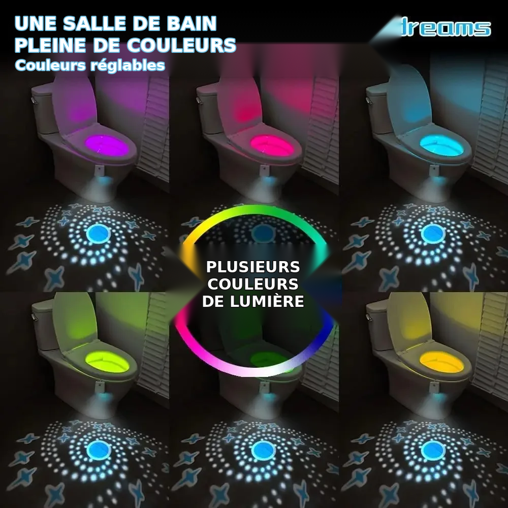 Lumières de nuit pour toilettes avec détection de mouvement
