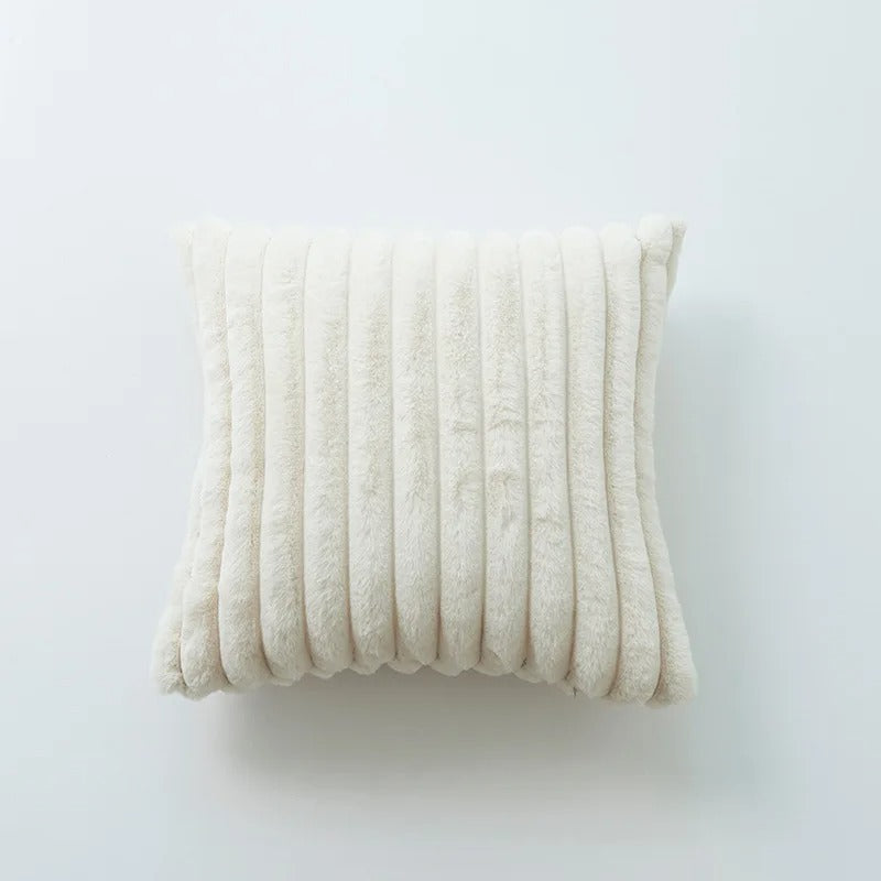 Plush wide edge cushion cover