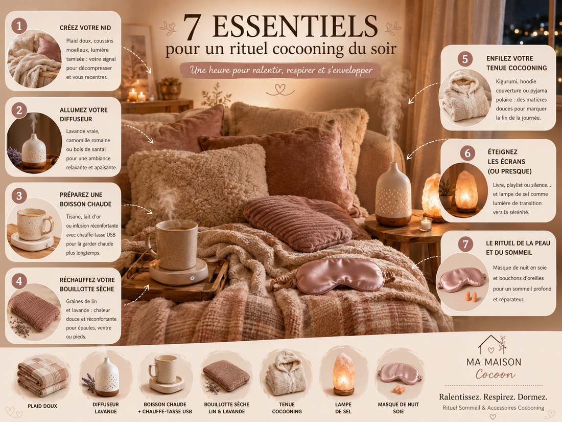 Rituel cocooning du soir : les 7 essentiels pour une soirée parfaite