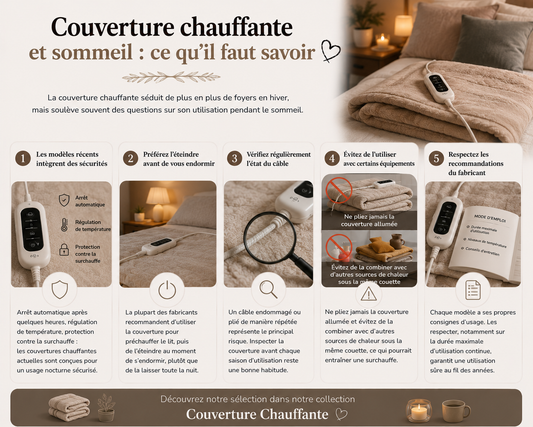 Couverture chauffante : est-ce sûr de dormir avec ?