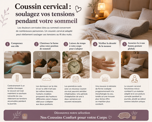 Coussin cervical : comment bien dormir avec ?