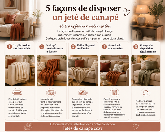 Comment disposer un jeté de canapé avec style ?