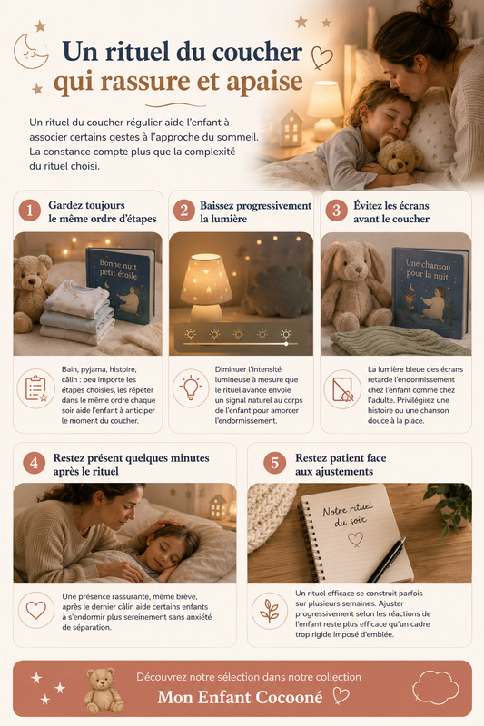 Comment habituer un enfant à un rituel du coucher apaisant ?