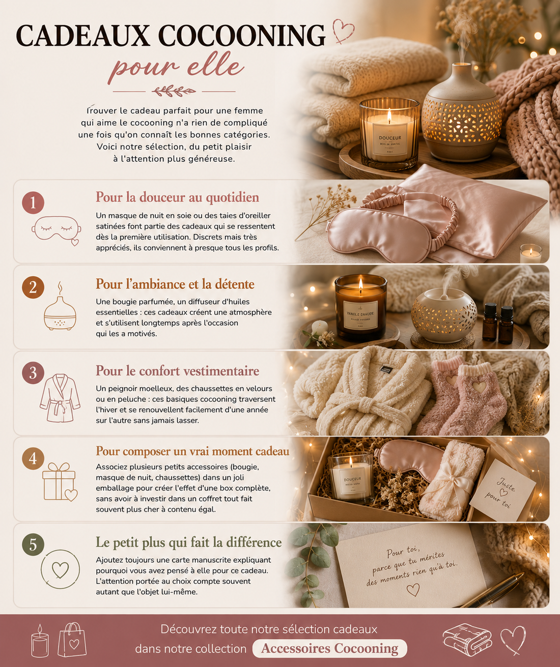 Idées cadeaux cocooning pour femme