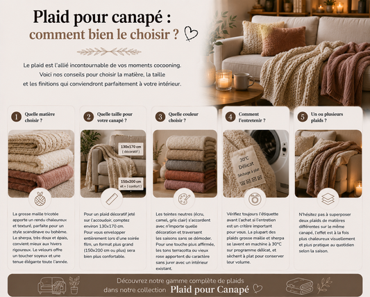 Comment choisir un plaid pour canapé ?