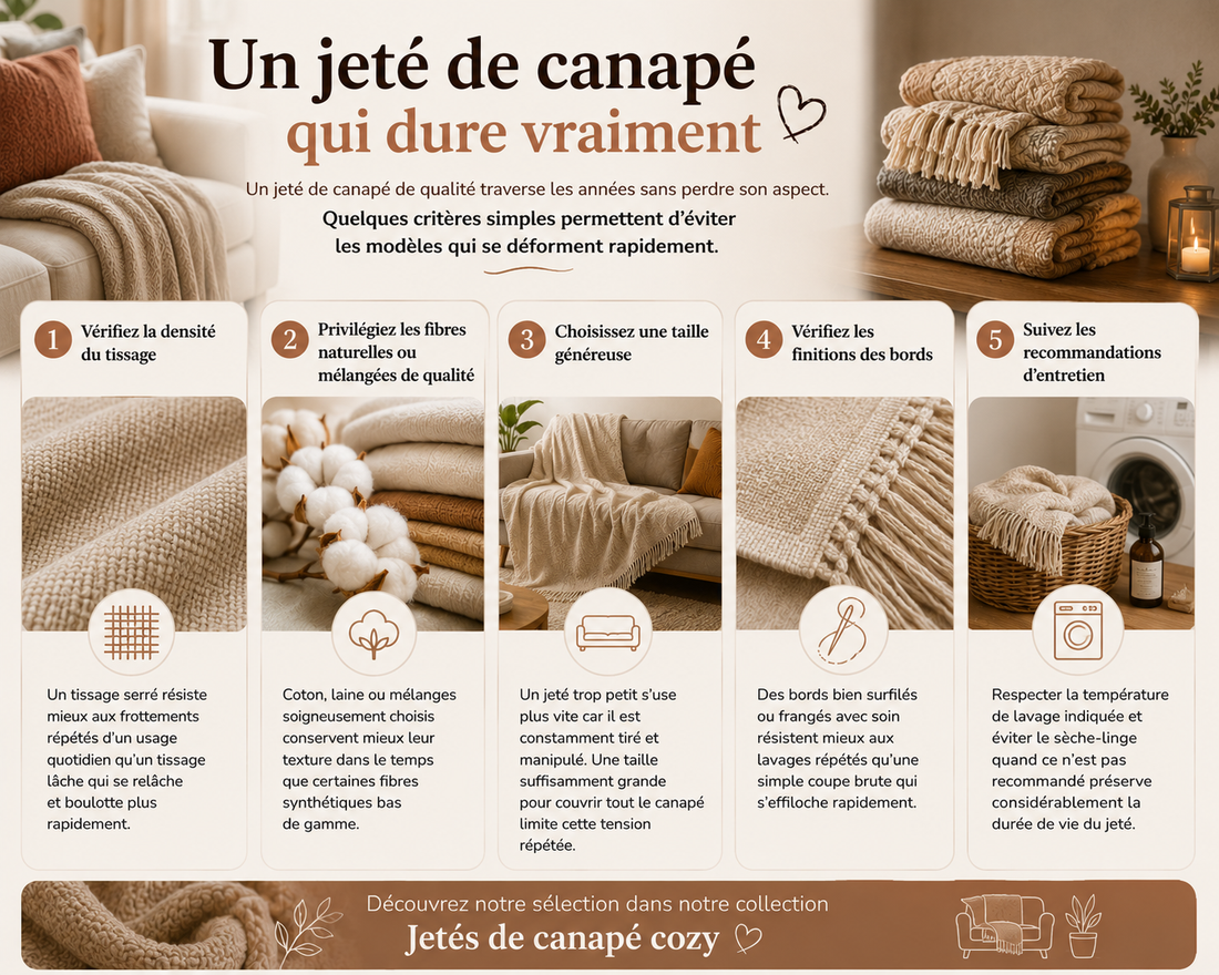 Comment choisir un jeté de canapé qui dure dans le temps ?
