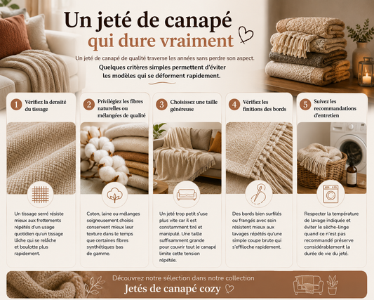 Comment choisir un jeté de canapé qui dure dans le temps ?