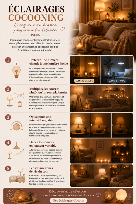 Comment choisir un éclairage cocooning pour le soir ?
