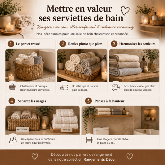Comment ranger ses serviettes avec style ?