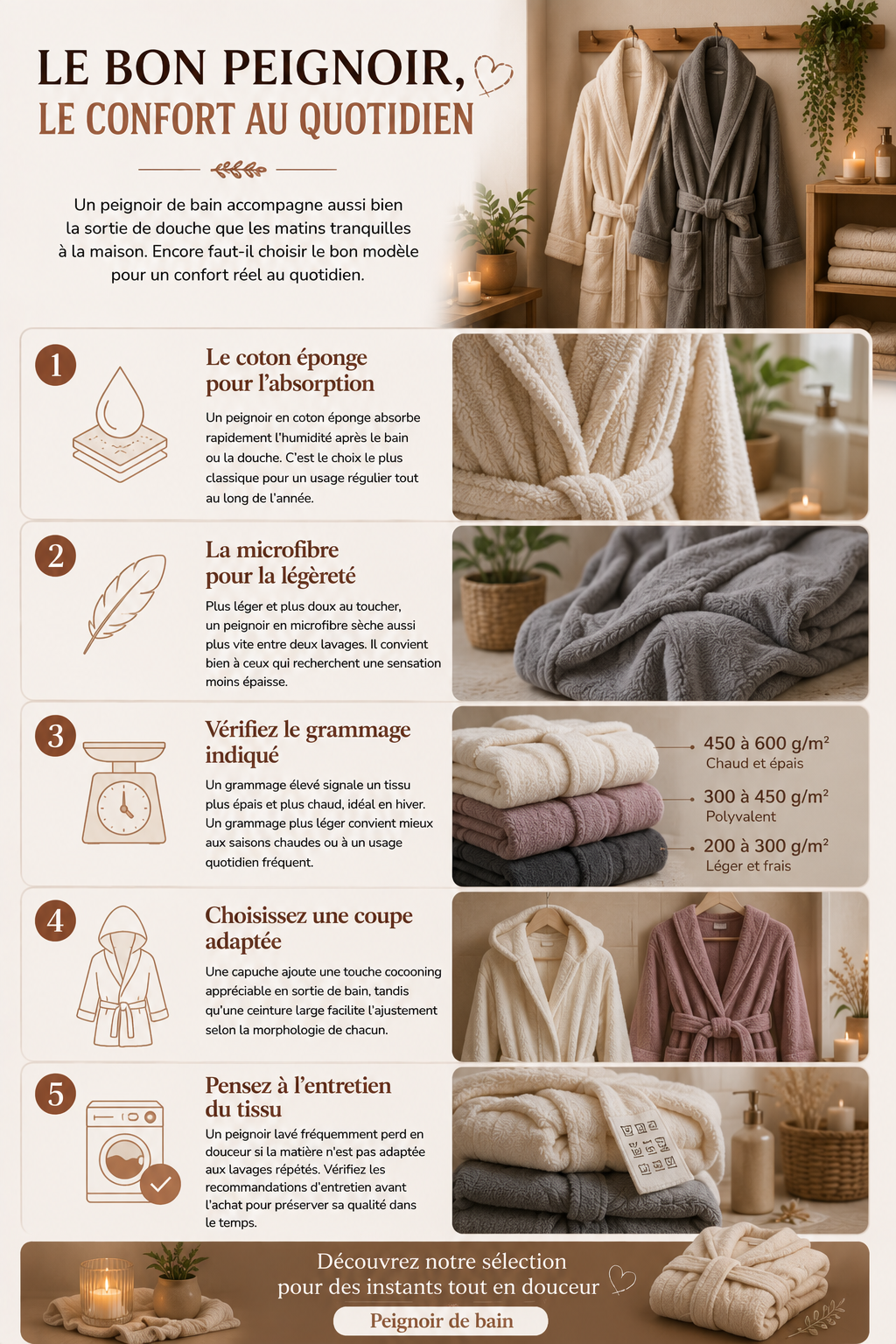 Comment choisir un peignoir de bain confortable ?