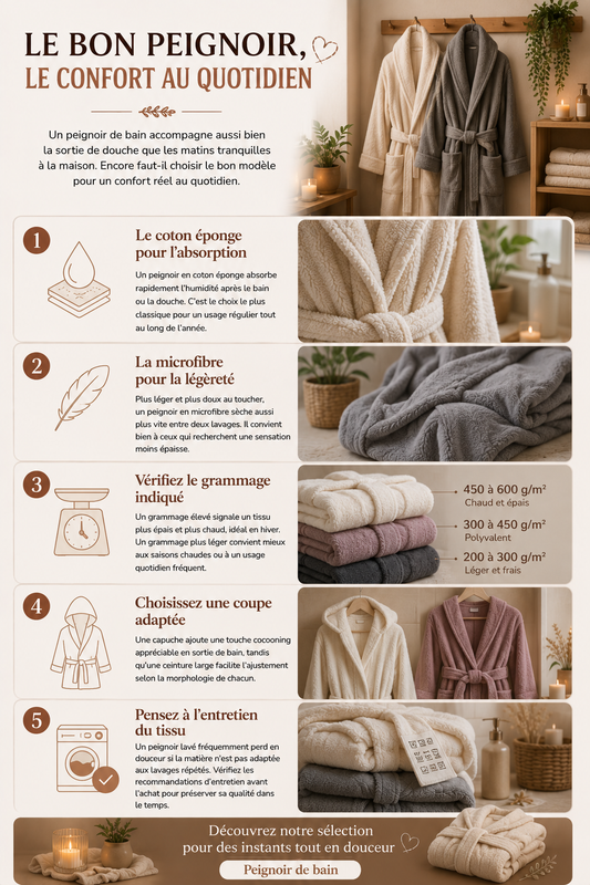 Comment choisir un peignoir de bain confortable ?