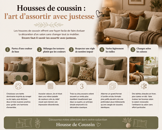 Comment assortir ses housses de coussin à sa déco ?