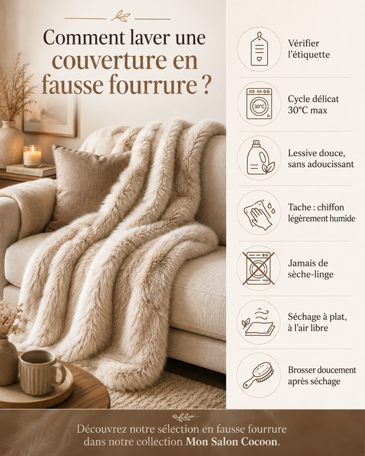 Comment entretenir une couverture en fausse fourrure ?