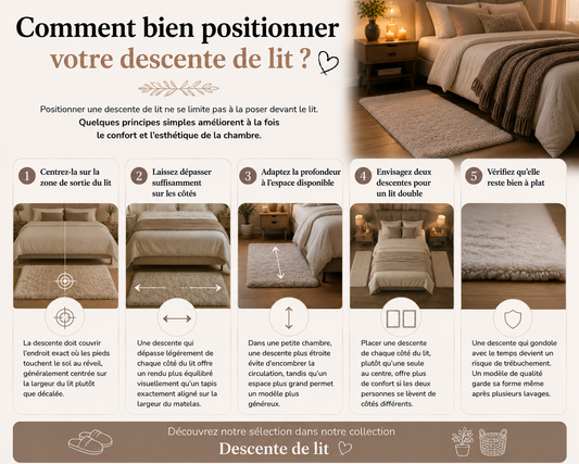Comment disposer une descente de lit dans une chambre ?