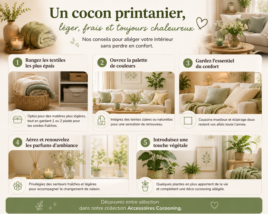 Cocooning de printemps : comment alléger sa déco après l'hiver ?