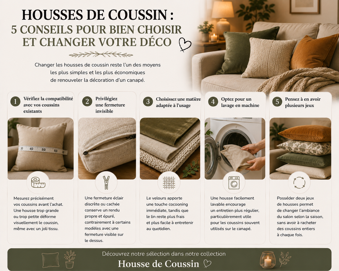 Comment choisir une housse de coussin pour son canapé ?