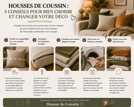 Comment choisir une housse de coussin pour son canapé ?
