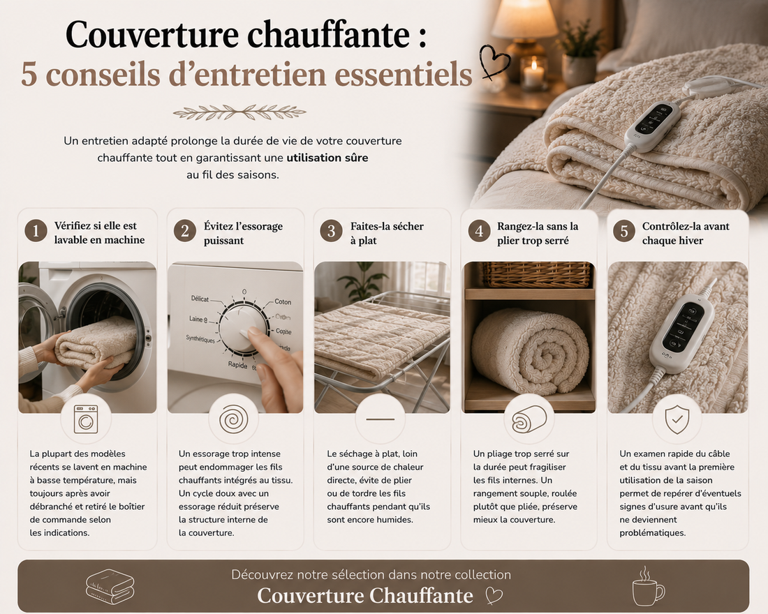 Comment entretenir une couverture chauffante ?