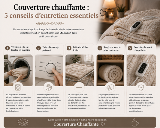 Comment entretenir une couverture chauffante ?