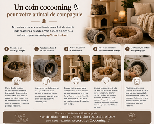 Comment aménager un coin cocooning pour son chat ou son chien ?