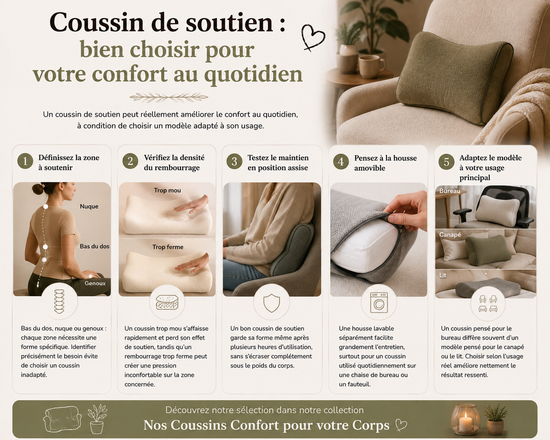 Comment bien choisir son coussin de soutien ?