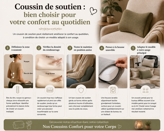 Comment bien choisir son coussin de soutien ?
