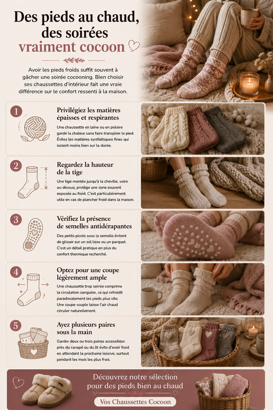 Comment choisir des chaussettes cocooning bien chaudes ?