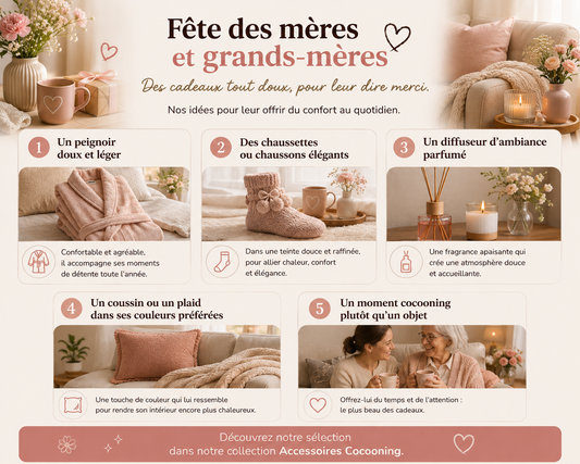 Idées cadeaux cocooning pour la fête des mères et grands-mères