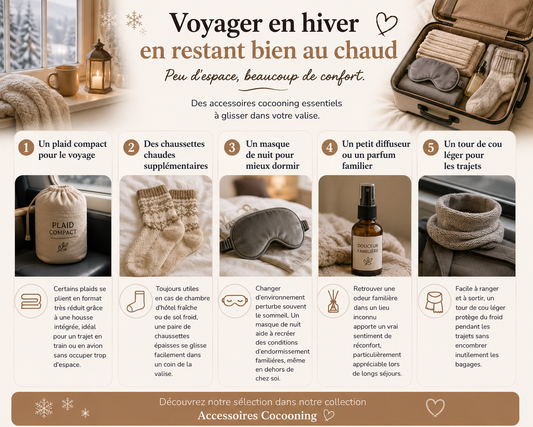 Quels accessoires cocooning glisser dans une valise en hiver ?