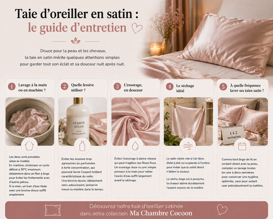 Comment laver des taies d'oreiller en satin ?