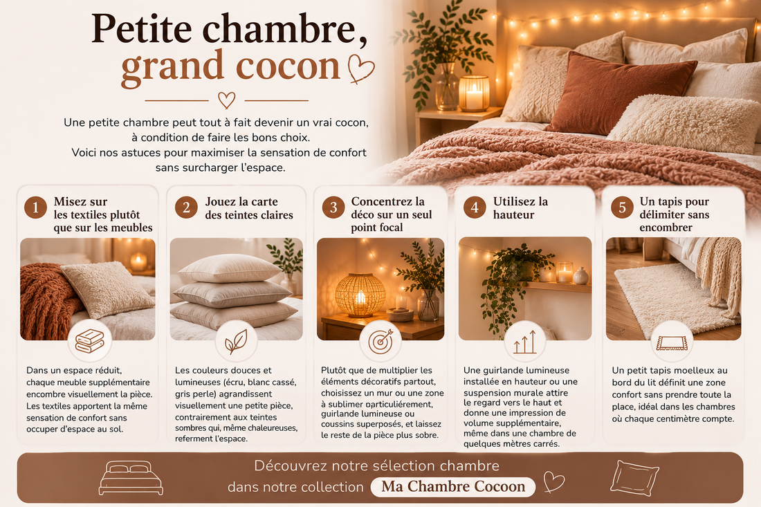 Comment décorer une petite chambre cocooning ?