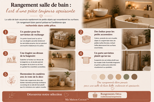 Comment organiser sa salle de bain avec du rangement déco ?