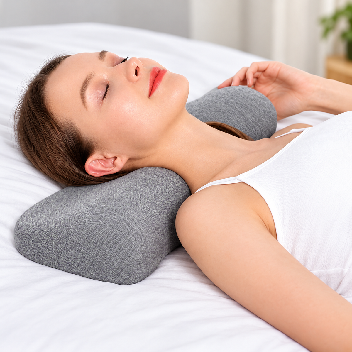 Oreiller cervical ergonomique en mousse à mémoire de forme