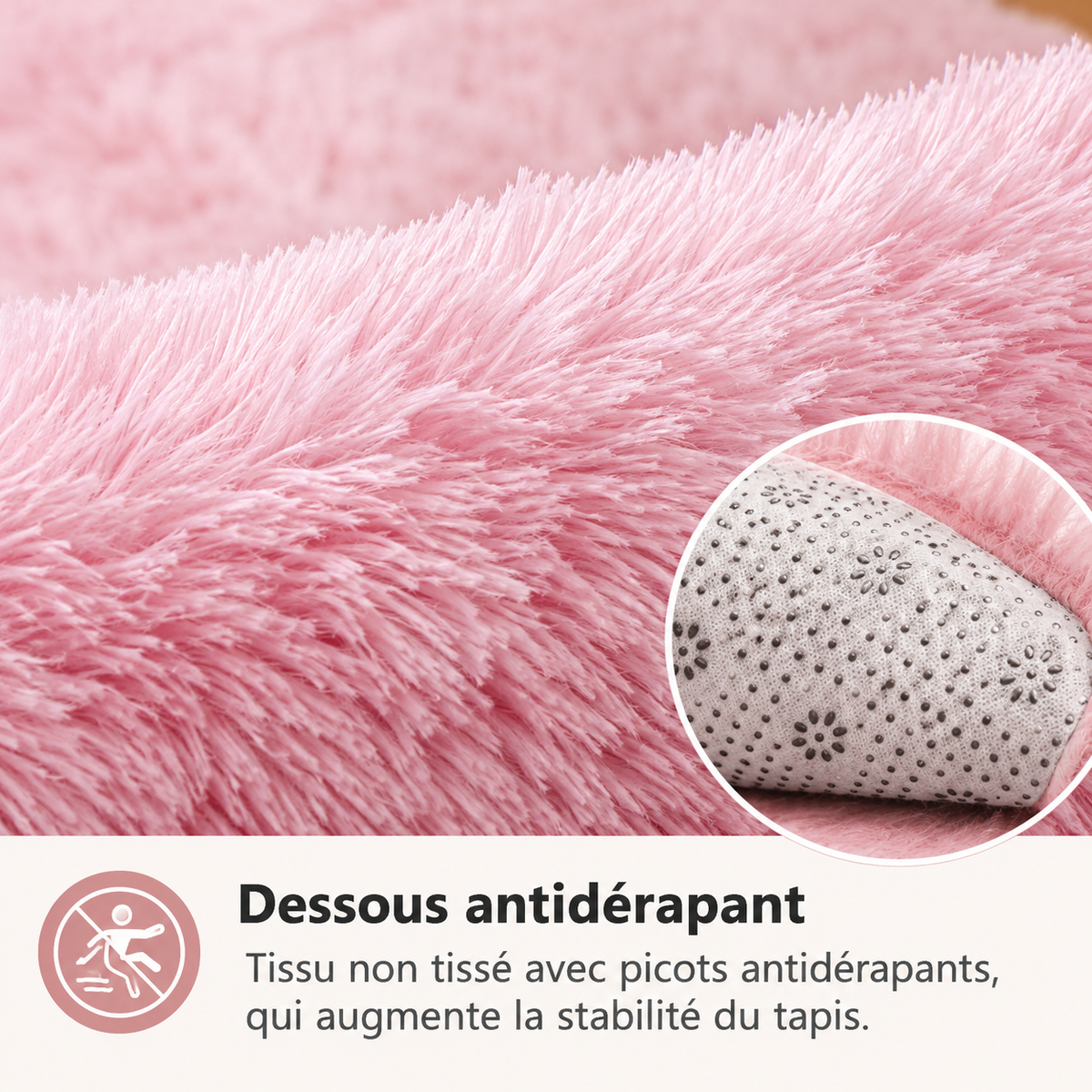 Descente de lit ronde antidérapante – vue 2