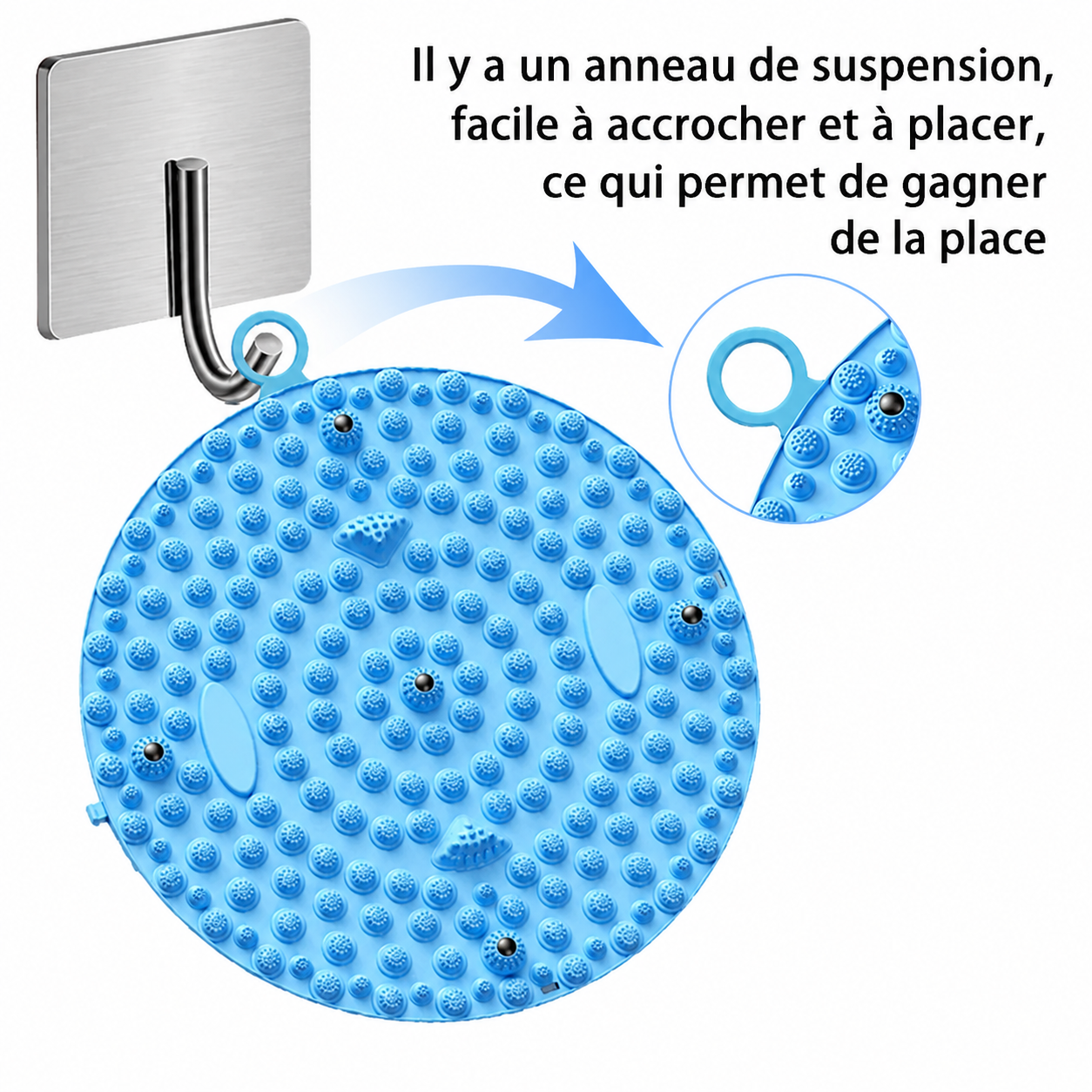 Planche de réflexologie plantaire – Tapis de massage acupression pour pieds