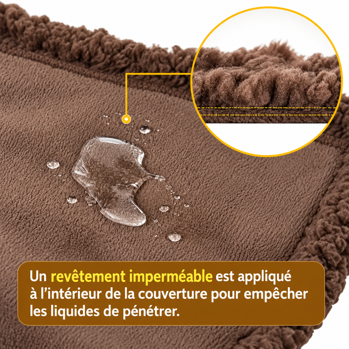 Plaid d'hiver shaggy imperméable – vue 3