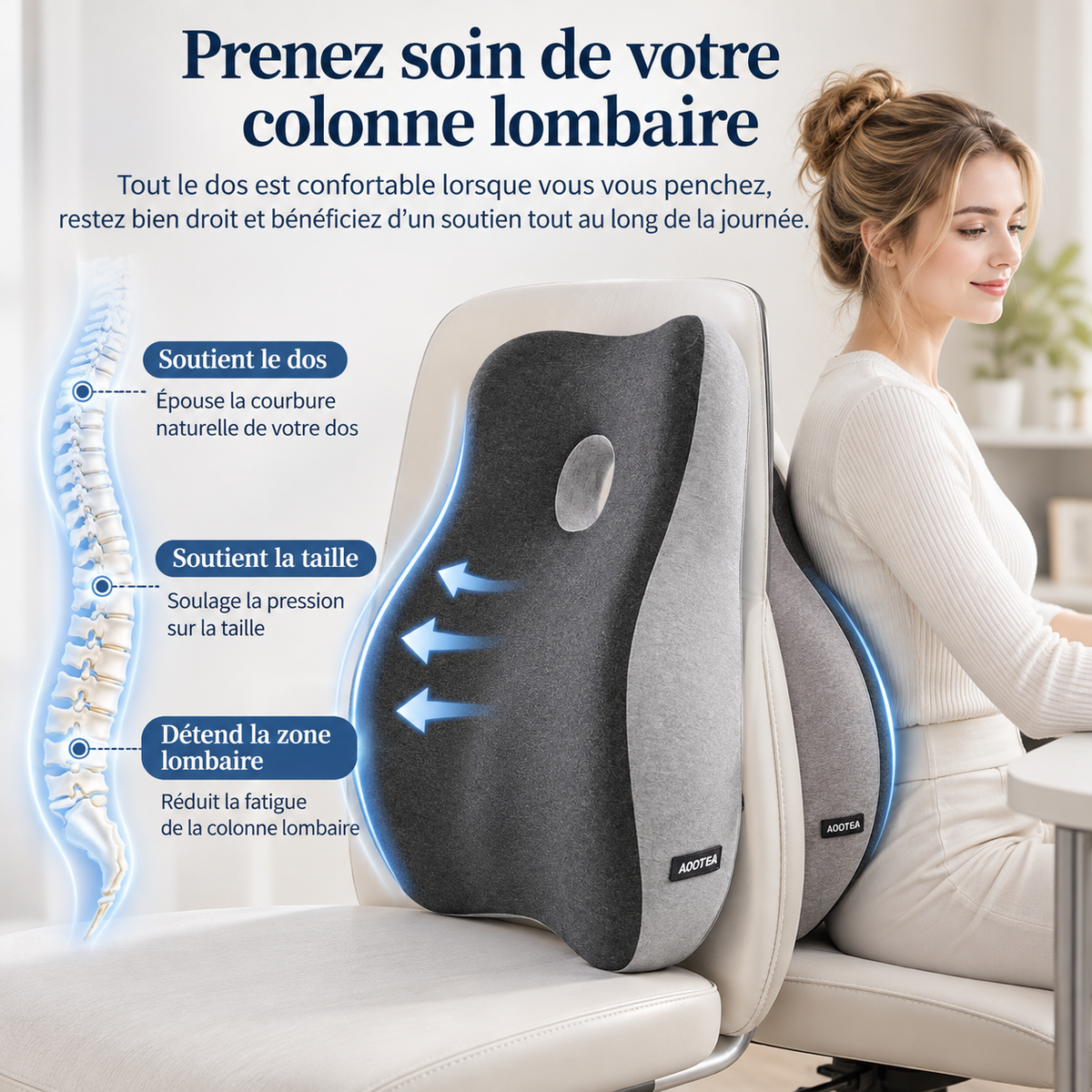 Coussin siège et soutien lombaire – vue 6