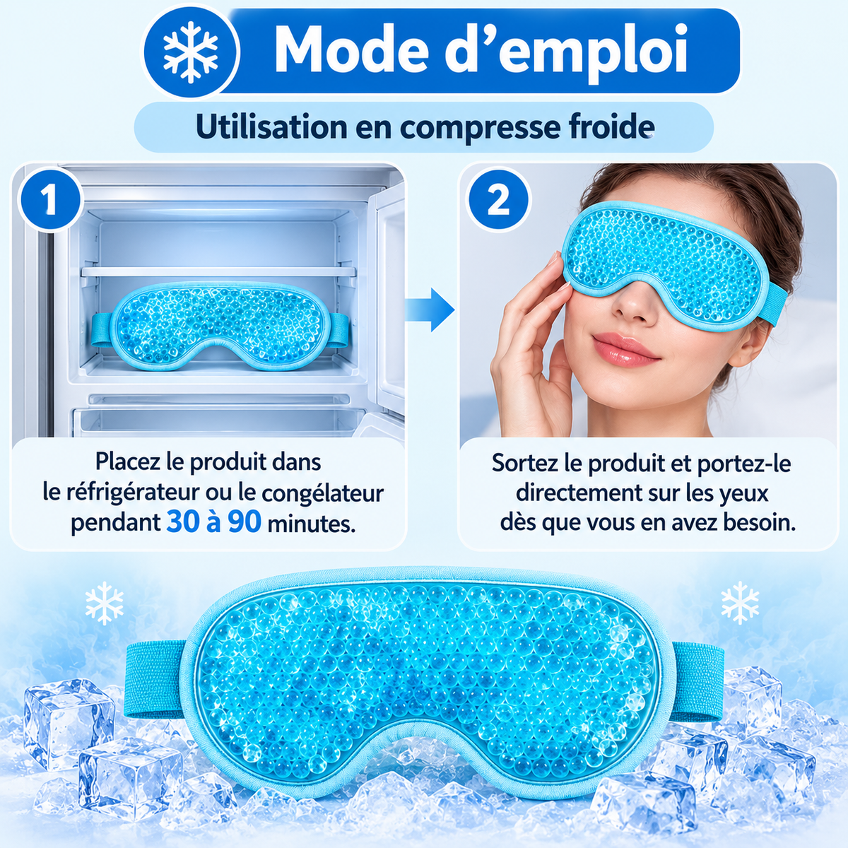 Masque yeux en gel réversible – vue 3