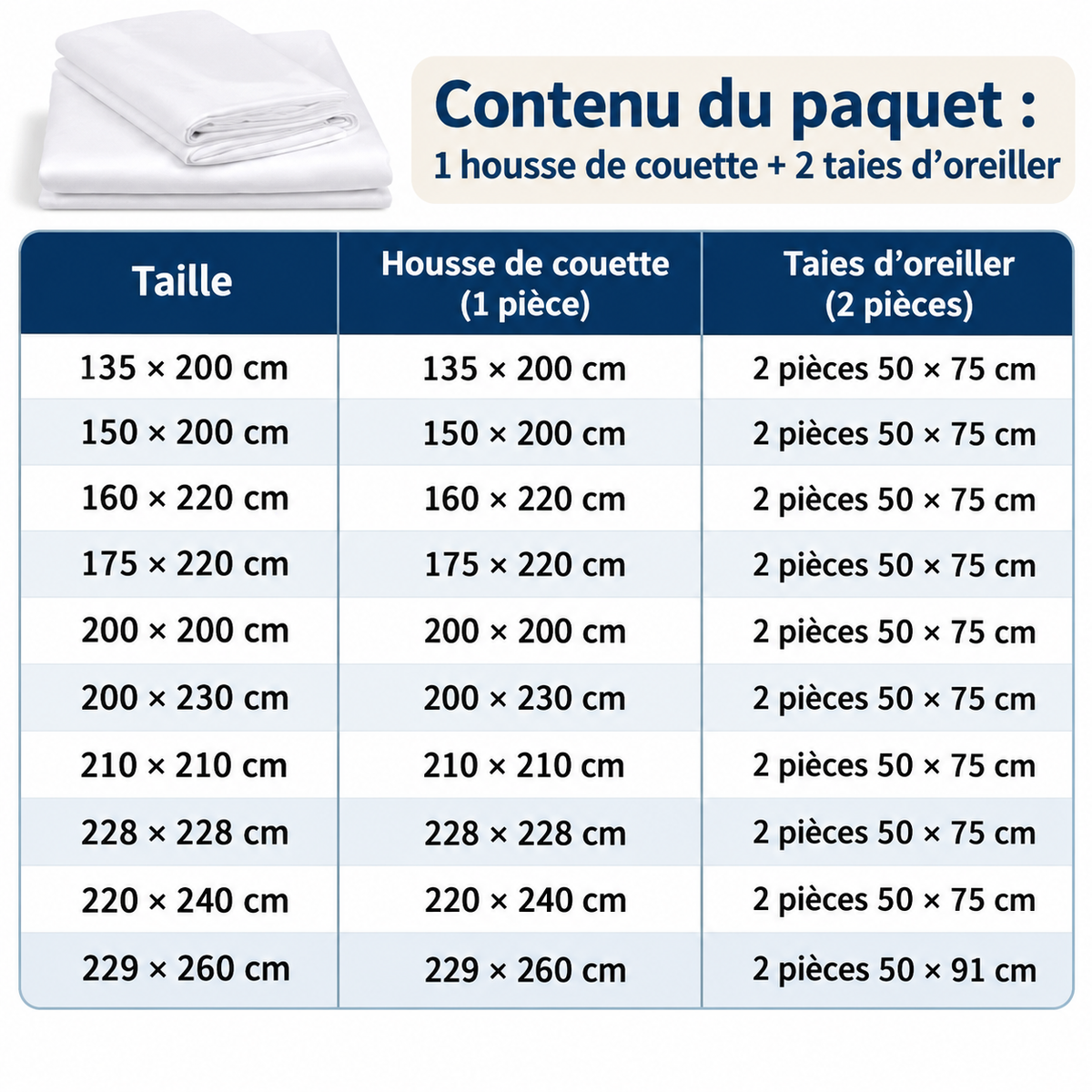 Parure de lit unie en microfibre – vue 6
