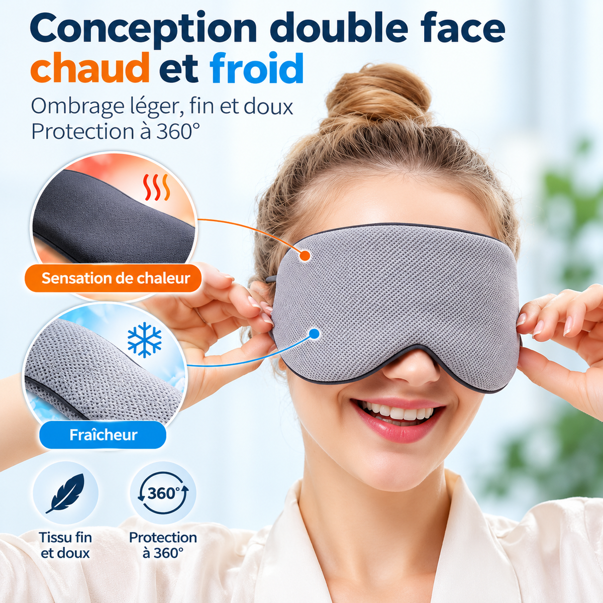 Masque yeux soie glacée double face – vue 3