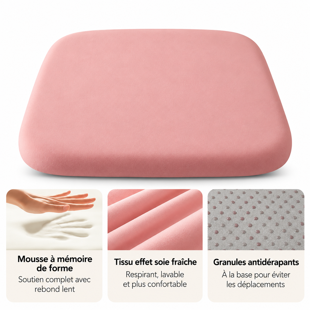 Ergonomic cushion with memory foam