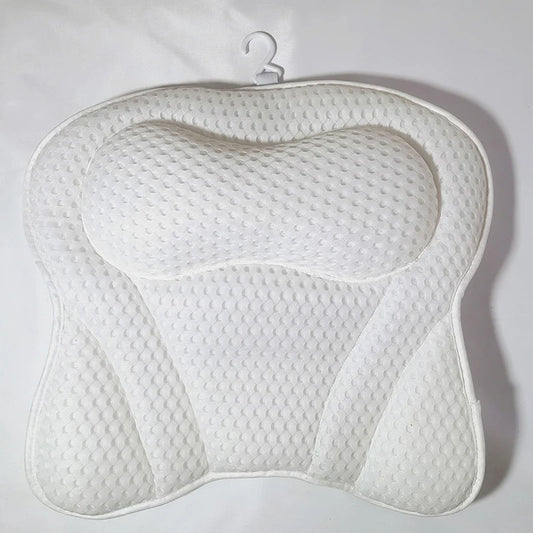Breathable bathtub cushion with suction cups