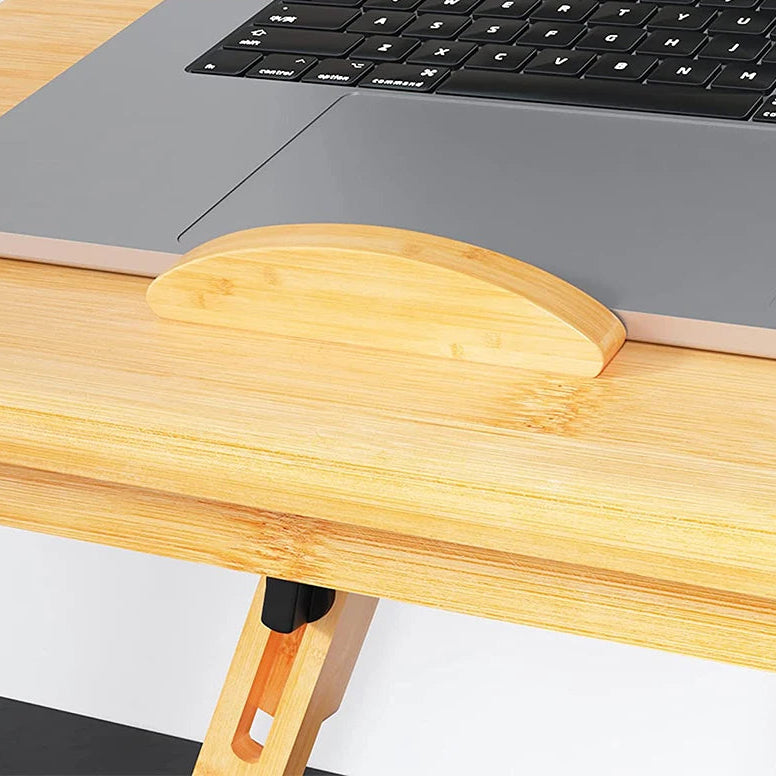 Table de lit pliante en bambou avec tiroir – vue 2