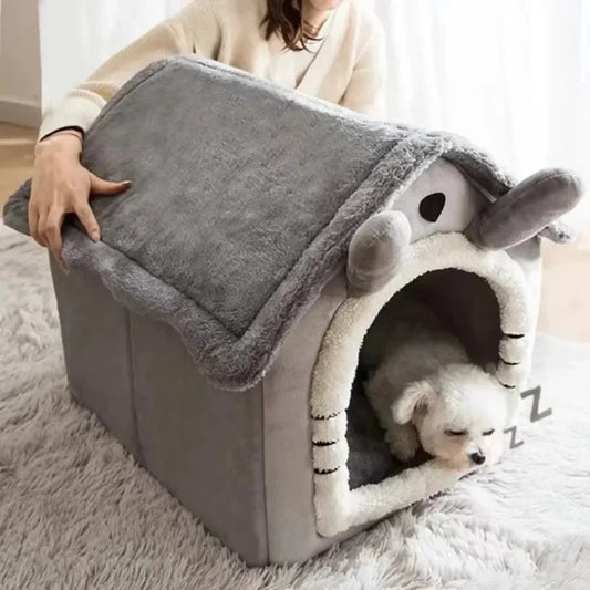 Maison douillette lavable pour chiens et chats – Intérieur cocooning quatre saisons