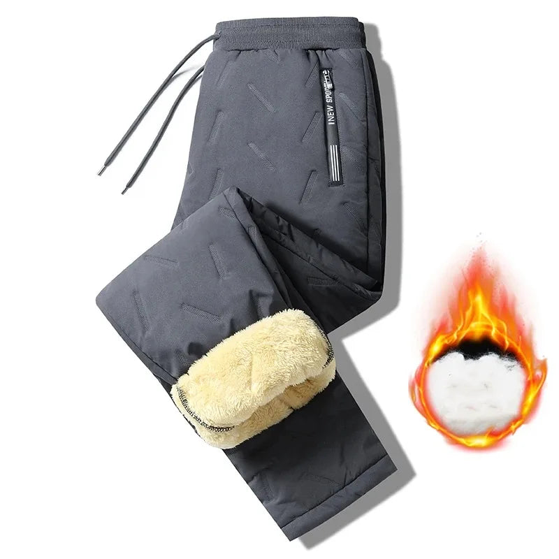 Pantalon chaud femme hiver – Coupe droite doublée polaire et cordon de serrage