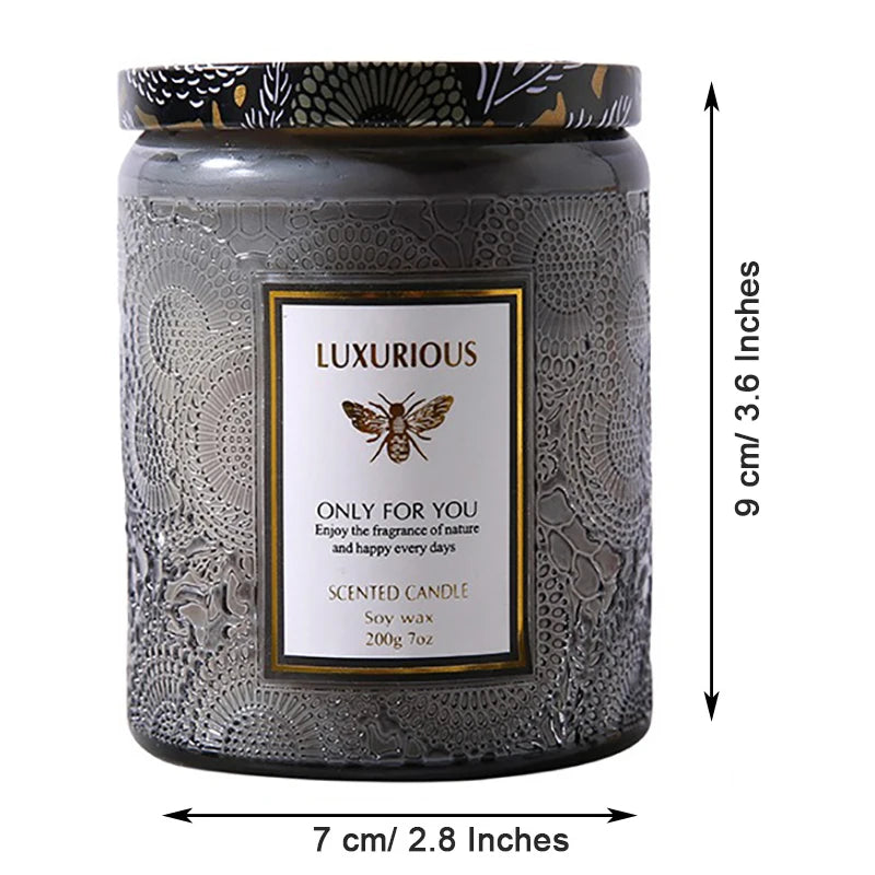 Bougie Parfumée Soja 200g - Aromathérapie Naturelle