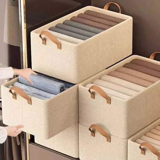 Boîte de rangement tissu pliable – Organiseur armoire vêtements et pantalons, 5 tailles