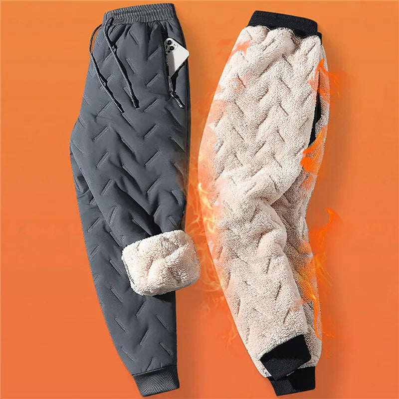 Pantalon chaud femme hiver – Coupe droite doublée polaire et cordon de serrage