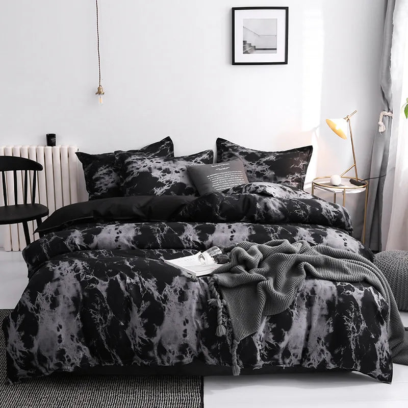 Parure de lit unie en microfibre – vue 2