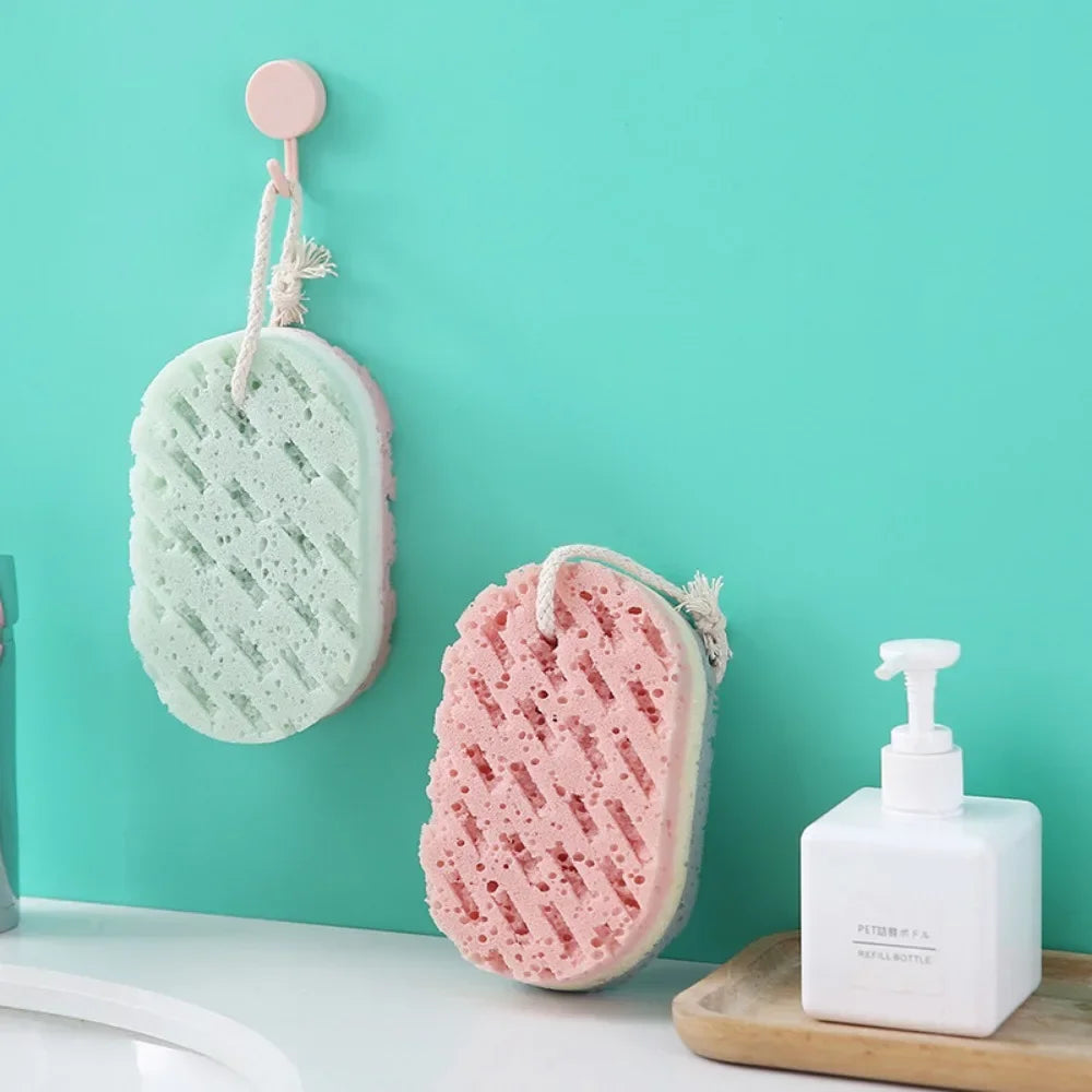 Éponge de bain exfoliante 3 couches pour une peau douce et purifiée